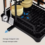 DripDeck 2-Tier Auto Draining Kitchen Dish Drying Rack