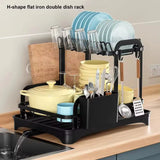 DripDeck 2-Tier Auto Draining Kitchen Dish Drying Rack