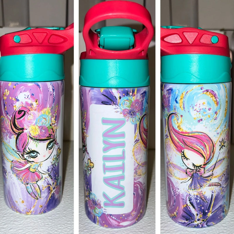 12oz Kids Flip Top Water Bottle - Sublimation – Marshall Made Tumblers